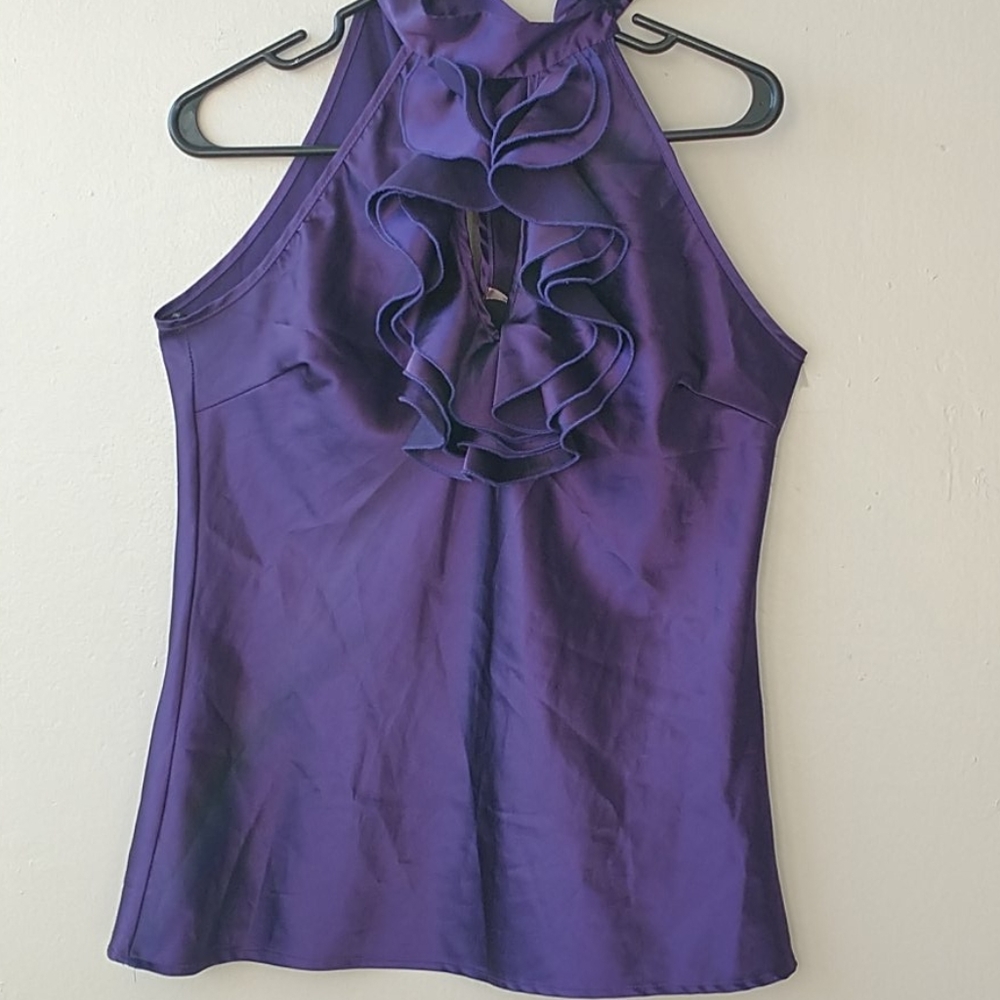 Ruffle purple top